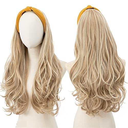 Perücken Frauen langes lockiges Haar Haarbänder Kopfbedeckungen realistische Perücken (Color : 10, Size : 24 inch) von JABSY