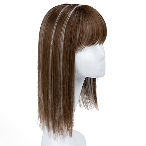 Perückenteile for Damen, Haaraufnäher for den Oberkopf, 3D-Pony, natürliche weiße Abdeckung, unsichtbarer Haaraufnäher (Color : 10, Size : 1) von JABSY