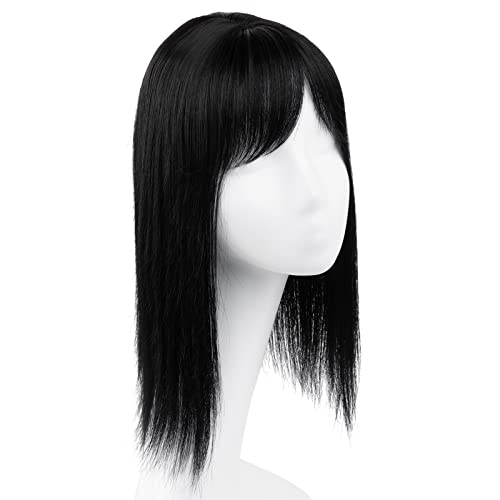 Perückenteile for Damen, Haaraufnäher for den Oberkopf, 3D-Pony, natürliche weiße Abdeckung, unsichtbarer Haaraufnäher (Color : 2, Size : 1) von JABSY