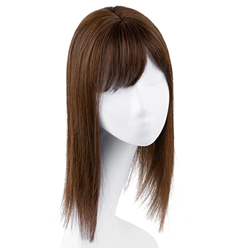 Perückenteile for Damen, Haaraufnäher for den Oberkopf, 3D-Pony, natürliche weiße Abdeckung, unsichtbarer Haaraufnäher (Color : 5, Size : 1) von JABSY