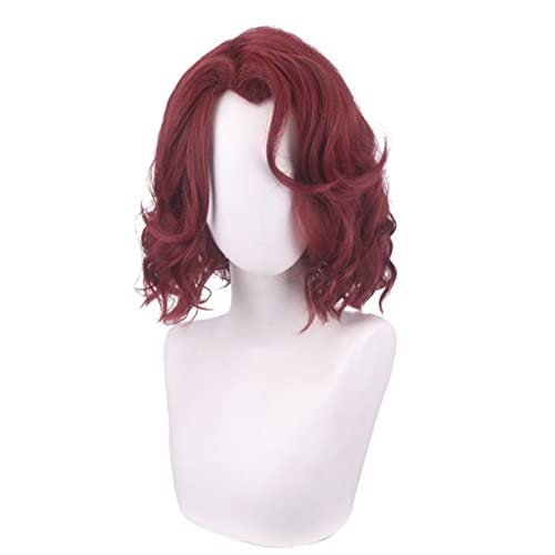 Rote Perücke Damen kurzes Haar lockiges Haar Anime Cosplay Styling Fashion Party Perücke von JABSY