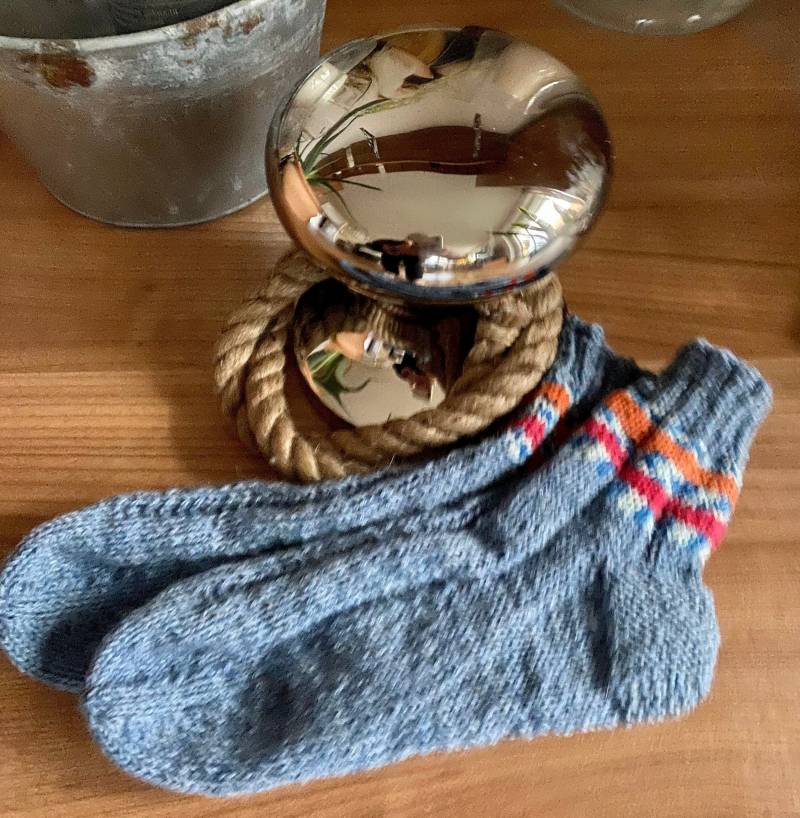 Socken „Jeans Rallye" Größe 28/29, Ca. 4 Jahre, Handgestrickt Socken „Jeans Rallye" Größe 28/29, Ca. 4 Jahre, Handgestrickt von JACHShandmade