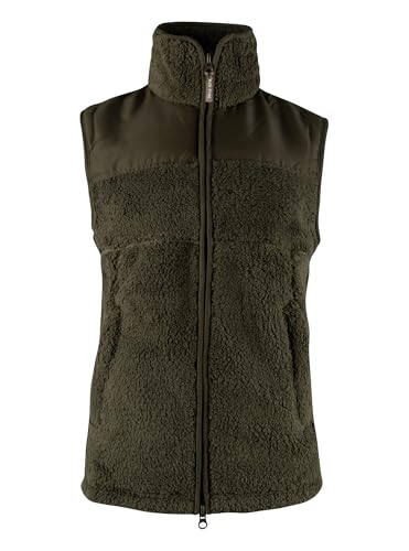 JACK PYKE Sherpa-Fleece-Weste, dark olive, L von JACK PYKE