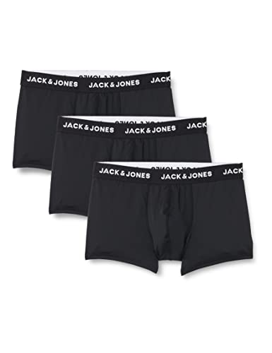 JACK&JONES ACCESSORIES Mens Jacbase Microfiber Trunks 3-Pack Noos Boxershorts, Black, L von JACK & JONES