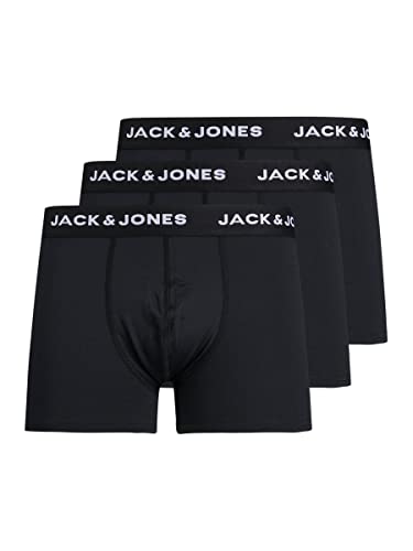 JACK&JONES ACCESSORIES Mens Jacbase Microfiber Trunks 3-Pack Noos Boxershorts, Black, L von JACK & JONES