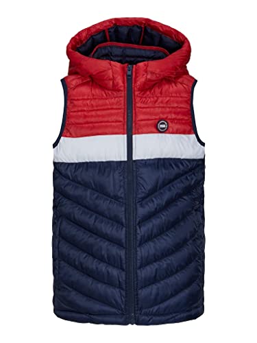 JACK & JONES JUNIOR Jungen JJEHERO Bodywarmer Hood NOOS JNR Weste, Navy Blazer/Detail:Blocking, 176 von JACK & JONES