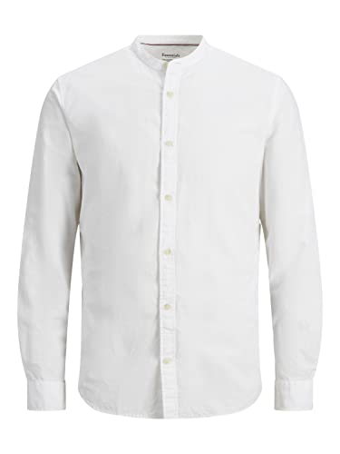 JACK&JONES JUNIOR Boy's JJESUMMER Band Shirt L/S JNR Hemd, White, 140 von JACK&JONES JUNIOR