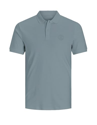 JACK&JONES JUNIOR Jungen JCOJERSEY Chest Logo Polo SS JNR Poloshirt, Gray Mist, 128 cm von JACK&JONES JUNIOR