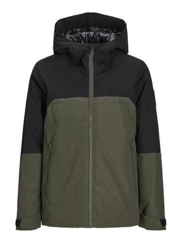JACK&JONES JUNIOR Jungen JCOAIDEN Transitional Jacket MNI Jacke, Forest Night/Detail:Black Blocking, 98 von JACK&JONES JUNIOR