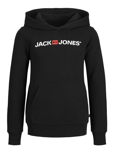 JACK & JONES Hoodie Kapuzen Pullover Logo Print Langarm Shirt Sweater Regular Fit Basic Oberteil JJECORP von JACK & JONES