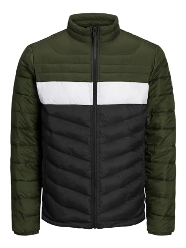 JACK&JONES JUNIOR Jungen JJEHERO Puffer Collar JNR Jacke, Rosin/Detail:Black/White Blocking, 140 von JACK&JONES JUNIOR