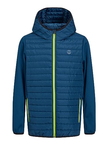 JACK&JONES JUNIOR Jungen JJEMULTI Quilted Jacket NOOS JNR Steppjacke, Ensign Blue/Detail:WILD Lime Contrast, 116 von JACK&JONES JUNIOR