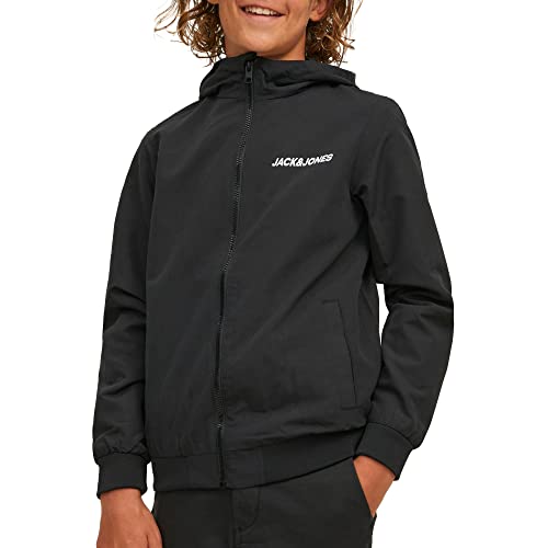 JACK&JONES JUNIOR Damen JJERUSH Blocking Hood NOOS JNR Bomber, Black/Detail:SOLID, 140 von JACK & JONES