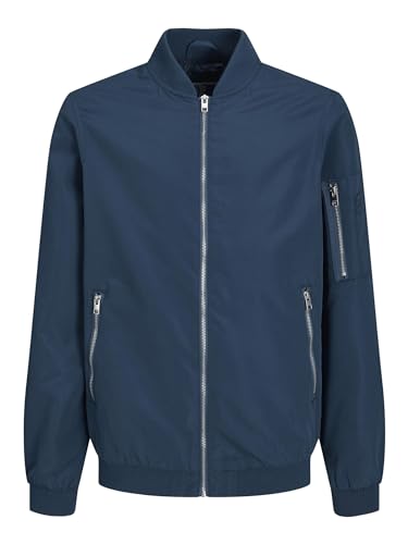 JACK&JONES JUNIOR Jungen JJERUSH Bomber NOOS JNR Bomberjacke, Ensign Blue, 140 von JACK&JONES JUNIOR