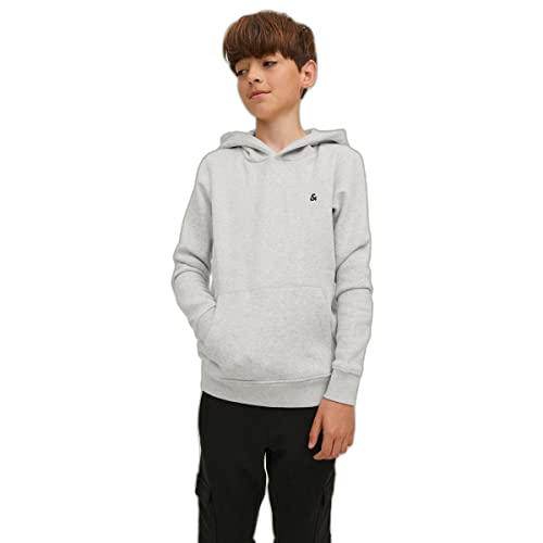 JACK&JONES JUNIOR Jungen JJESTAR ROOF Sweat Hood NOOS JNR Kapuzenpullover, White Melange, 128 von JACK & JONES