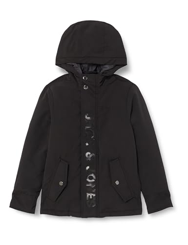 JACK&JONES JUNIOR Jungen JJFUN Jacket JNR Jacke, Black/Detail:Front Reflective Logo, 128 von JACK&JONES JUNIOR