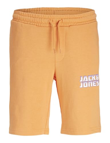 JACK&JONES JUNIOR Jungen JPSTKAPPER Sweat Shorts SMU JNR Sweatshorts, Tangerine, 164 cm von JACK&JONES JUNIOR