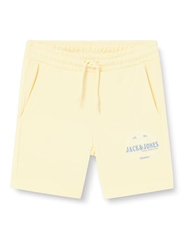 JACK&JONES JUNIOR Jungen Jpstminds Imp Jnr Sweat Shorts, French Vanilla/Detail:Melange, 164 cm von JACK&JONES JUNIOR