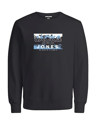 JACK&JONES JUNIOR Jungen Jcokonta Crew Neck FST Jnr Sweatshirt, Schwarz, 128 EU von JACK&JONES JUNIOR
