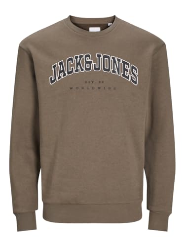 JACK&JONES JUNIOR Jungen Jjecaleb Varsity Crew Neck Sn Mni Sweatshirt, Canteen/Fit:Loose, 122 EU von JACK&JONES JUNIOR