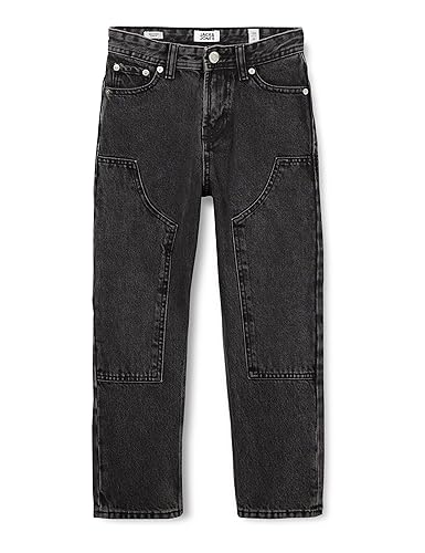 JACK&JONES JUNIOR Jungen Jjichris Jjcarpenter Mf 823 Sn Jnr Jeans, Black Denim, 128 EU von JACK&JONES JUNIOR