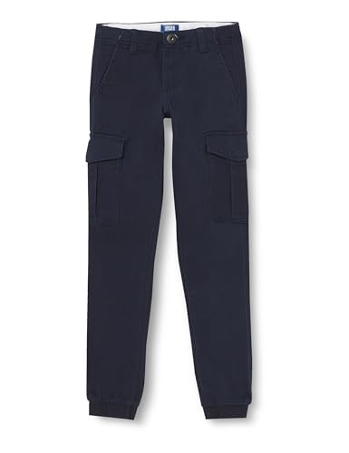 JACK&JONES JUNIOR Jungen Jpstmarco Jjjoe Cuffed Jnr Cargohose, Navy Blazer, 128 EU von JACK&JONES JUNIOR