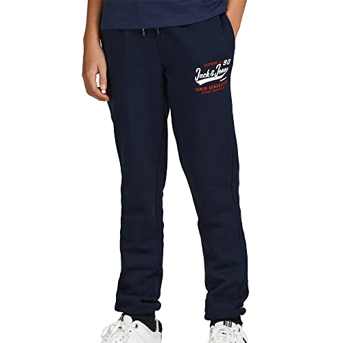 JACK&JONES JUNIOR Men's JPSTLOGO Sweat Pant 2 COL 22/23 NOOS JNR Jogginghose, Navy Blazer/Print:TrueRed/White, 152 von JACK & JONES