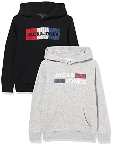 JACK & JONES Kapuzenpullover Jungen,Black/Pack:black Ply + Lgm Play,128 von JACK & JONES