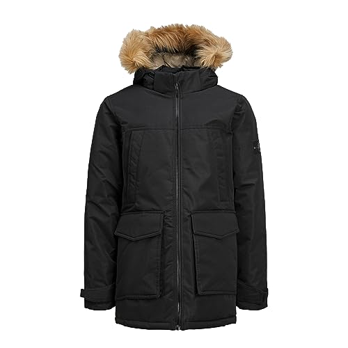 Jack & Jones Junior Jungen Jjecraft Parka Sn Jnr Jacke, Schwarz, 164 EU von JACK & JONES