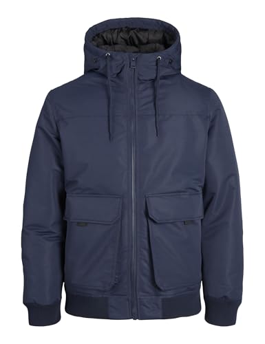 JACK&JONES PLUS Herren JJCONSTRUCT Bomber PLS Bomberjacke, Navy Blazer, 5XL von JACK&JONES PLUS