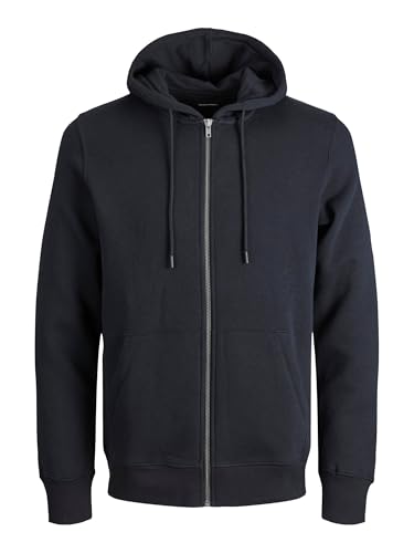 JACK&JONES PLUS Herren Jjebradley Sweat Zip Hood Noos Pls Sweatshirt-Jacke, Black, 5XL Größen von JACK & JONES