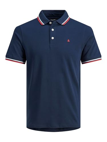 Jack & Jones Herren Jjepaulos +Fit Polohemd, Dunkelblau, 4XL Große Größen EU von JACK & JONES