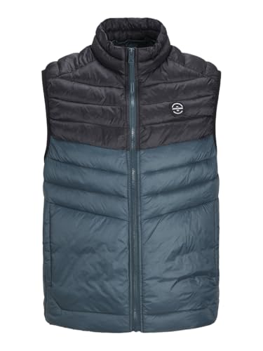 JACK&JONES PLUS Herren JJESPRINT Bodywarmer Collar NOOS PLS Steppweste, Magical Forest/Detail:Black Blocking, 6XL von JACK&JONES PLUS