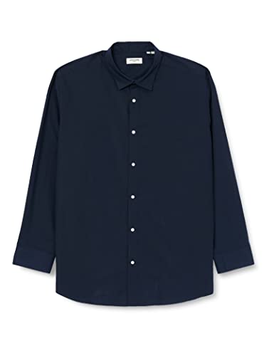 JACK&JONES PLUS Damen JJJOE Shirt LS Plain PLS Hemd, Navy Blazer, 3XL von JACK&JONES PLUS