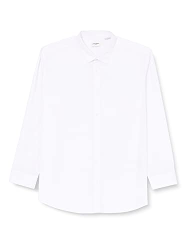 JACK&JONES PLUS Damen JJJOE Shirt LS Plain PLS Hemd, White, 4XL von JACK&JONES PLUS