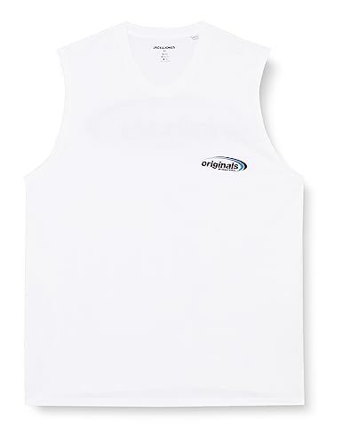 JACK&JONES PLUS Herren JORBRINK Belize Sleeveless Crew NE PLS Tanktop, Bright White, 3XL von JACK&JONES PLUS