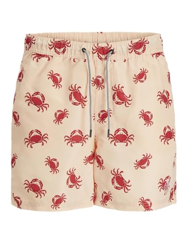 JACK&JONES PLUS Herren JPSTFIJI JJSWIM AOP SS24 LY PLS Badeshorts, Apricot Ice, 46 von JACK&JONES PLUS