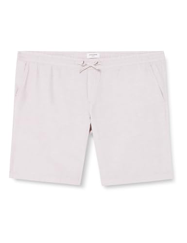 JACK&JONES PLUS Herren JPSTJAIDEN JJSUMMER Linen BLE PLS Shorts, Crockery/Detail:Melange, 48 von JACK&JONES PLUS