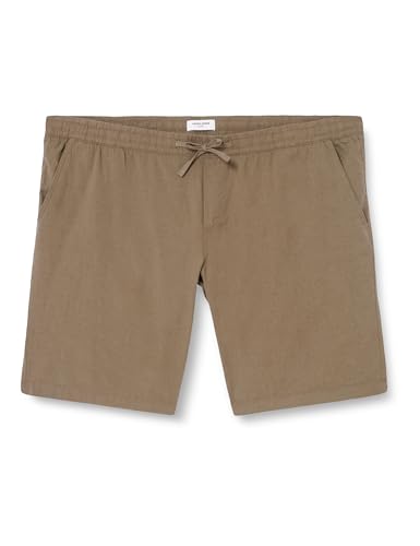 JACK&JONES PLUS Herren JPSTJAIDEN JJSUMMER Linen BLE PLS Shorts, Dusty Olive, 42 von JACK&JONES PLUS