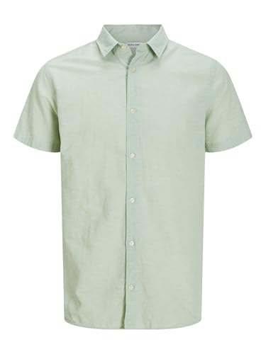 JACK&JONES PLUS Herren Jjebreeze Shirt Sn Pls Kurzarmhemd, Iceberg Green, 6XL Große Größen EU von JACK&JONES PLUS