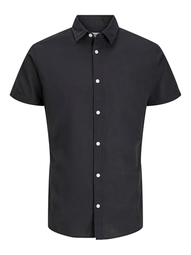 JACK&JONES PLUS Herren Jjebreeze Shirt Sn Pls Kurzarmhemd, Schwarz, 4XL Große Größen EU von JACK&JONES PLUS
