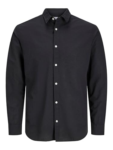 JACK&JONES PLUS Herren Jjebreeze Shirt Sn Pls Langarmhemd, Schwarz, 5XL Große Größen EU von JACK&JONES PLUS
