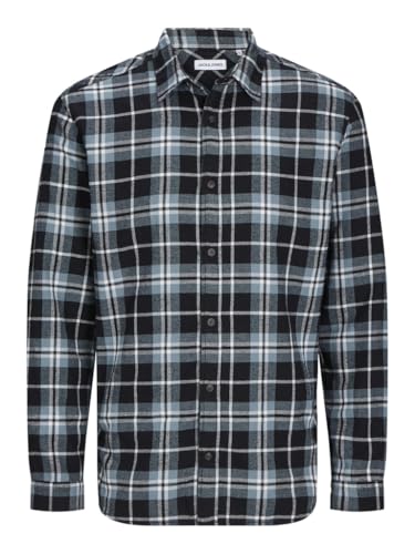 JACK & JONES PLUS Herren Jjjoshua Fall Flannel Shirt Ls Pls Freizeithemd 12259035,Goblin Blue,3XL Große Größen von JACK&JONES PLUS