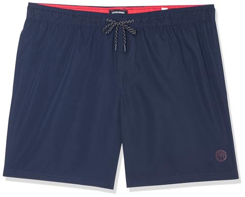 JACK&JONES PLUS Herren Jpstfiji Jjswim Solid Sn Ps Badeshorts, Navy Blazer, 46 Gro e Gr en EU von JACK & JONES