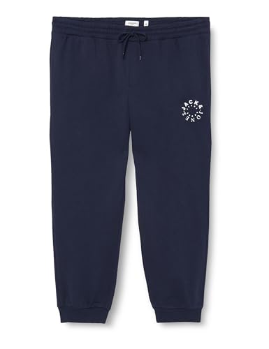 JACK&JONES PLUS Herren Jpstgordon Jjwarrior Sweat Pants im Pls Jogginghose, Navy Blazer, 48 EU von JACK&JONES PLUS