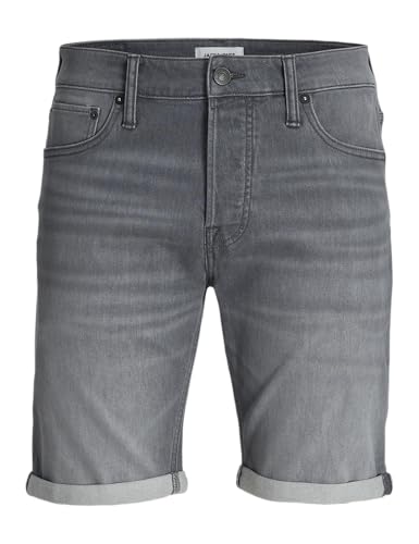 JACK&JONES PLUS Herren Jjirick Jjicon Ge 370 I.k Sn Pls Jeansshorts, Grey Denim, 46 EU von JACK&JONES PLUS