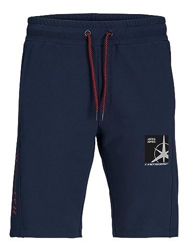 JACK & JONES PLUS Men's JPSTFILO Sweat Shorts FB PLS Sweatshorts, Navy Blazer, 46 von JACK & JONES