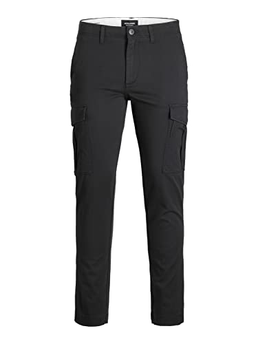 JACK&JONES PLUS Men's JPSTMARCO JJJOE LC PLS Cargohose, Black, 48/34 von JACK&JONES PLUS