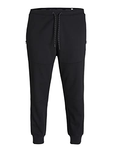 JACK & JONES PLUS Men's JPSTWILL JJAIR Sweat Pants NB PLS Jogginghose, Black, 48 von JACK & JONES PLUS