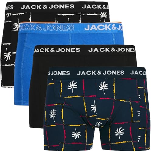 ACK & Jones Herren Boxershorts 4er Pack Trunks Shorts Baumwoll Mix Unterhose ee.4qt (XL, 4er Pack #92) von JACK & JONES